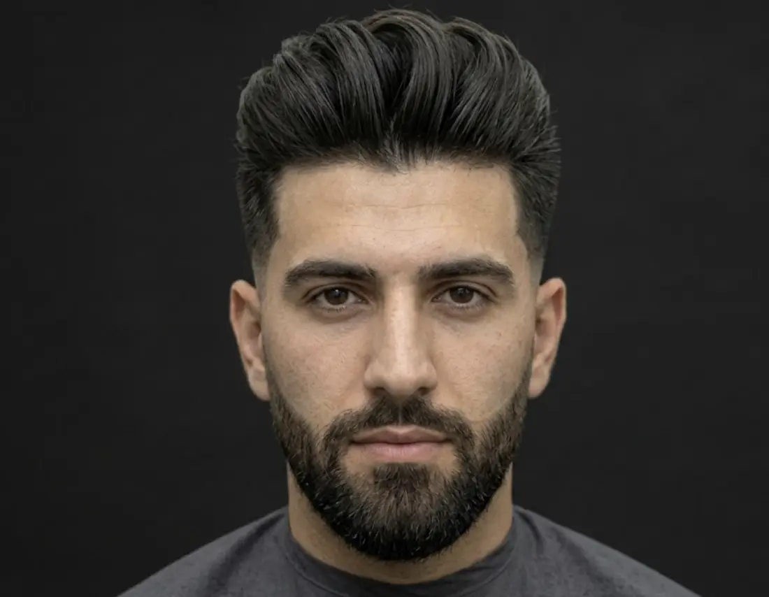 Pompadour moderno frente